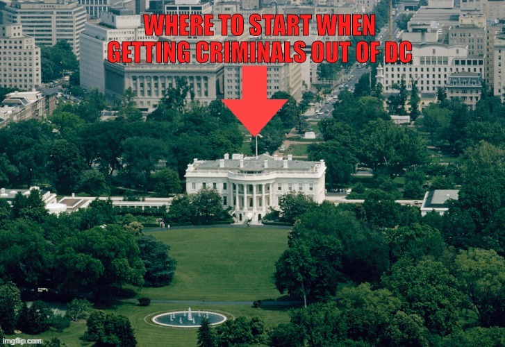 Where to start in DC to stop crime | image tagged in where to start in dc to stop crime,crime booss,public enemy number1,maga monarch,coup continues | made w/ Imgflip meme maker