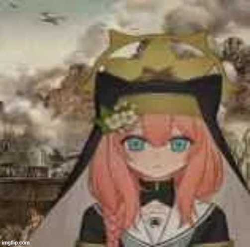 Low-quality Mari thousand yard stare | image tagged in blue archive | made w/ Imgflip meme maker