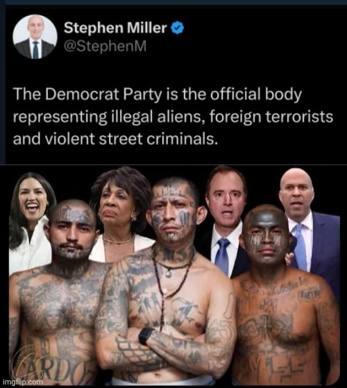 Who Demorhhoids really represent | image tagged in dems 13 democrats and ms13,illegals,democrats | made w/ Imgflip meme maker