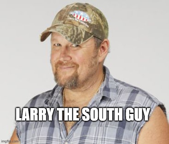 Larry The Cable Guy | LARRY THE SOUTH GUY | image tagged in memes,larry the cable guy | made w/ Imgflip meme maker