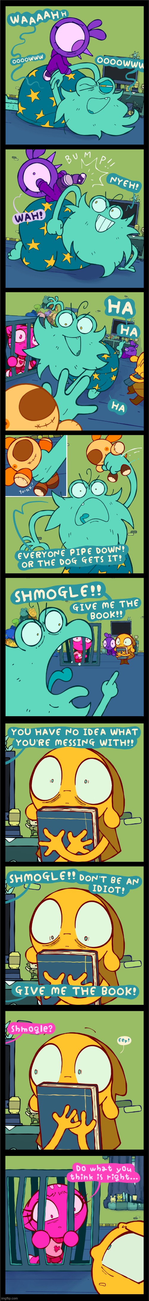 image tagged in frog,wizard,dog,plushie,henchman,book | made w/ Imgflip meme maker