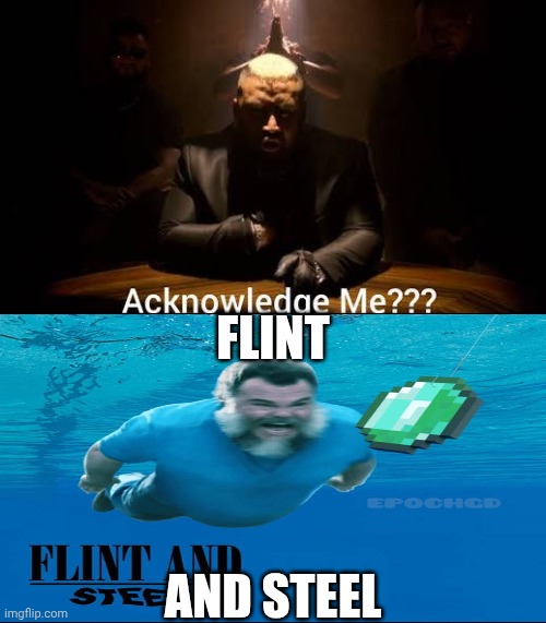 Me Ruining A Fill In Meme #218 | FLINT; AND STEEL | image tagged in ruin this fill in meme 218 | made w/ Imgflip meme maker