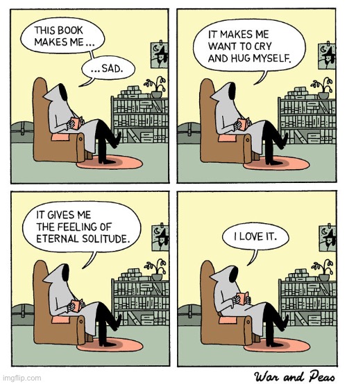 War and Peas | image tagged in comics,war and peas,grim reaper,reading a good book | made w/ Imgflip meme maker