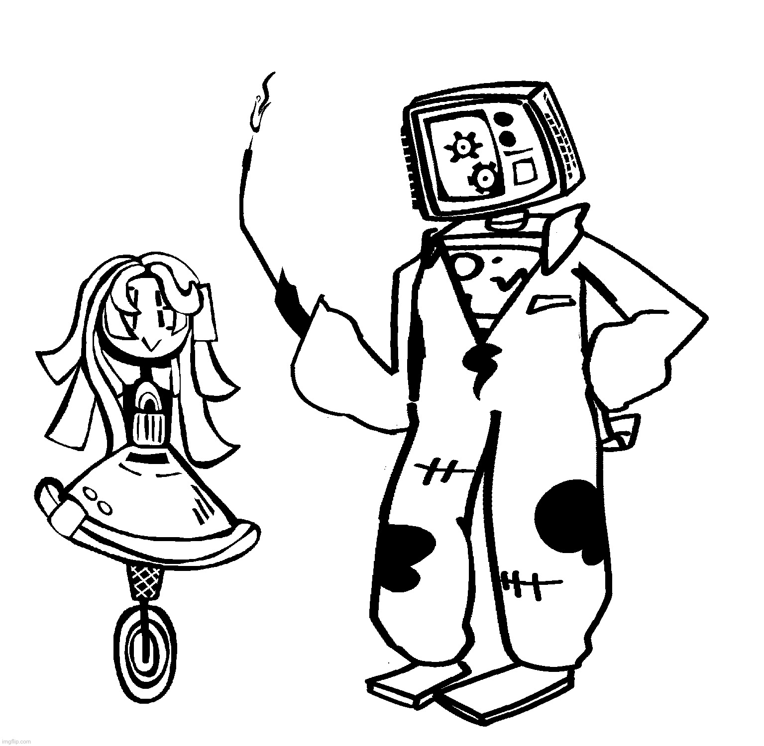 2 robot characters | made w/ Imgflip meme maker