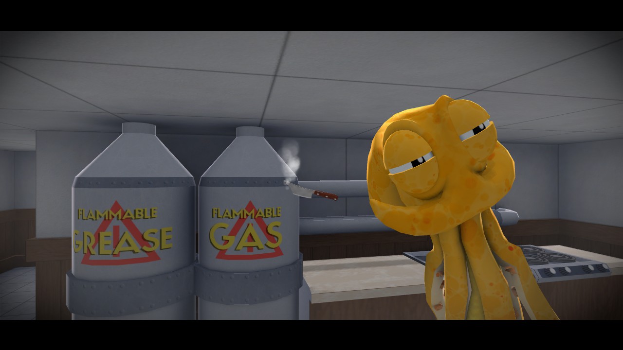 Octodad smug, unaware of ____ Blank Meme Template