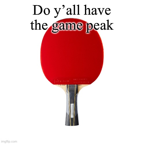 Ping pong | Do y’all have the game peak | image tagged in ping pong | made w/ Imgflip meme maker