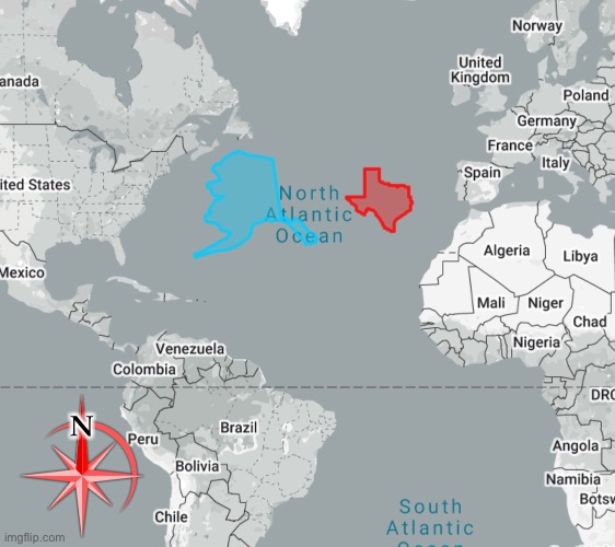 Alaska vs Texas: battle on the biggest state | made w/ Imgflip meme maker