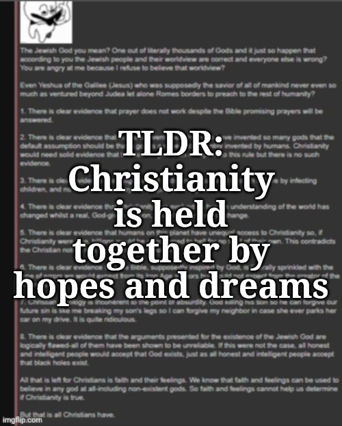 Or whatever idk Anyway there is a language that operates on exactly 59049 ternary bits. | TLDR: Christianity is held together by hopes and dreams | made w/ Imgflip meme maker