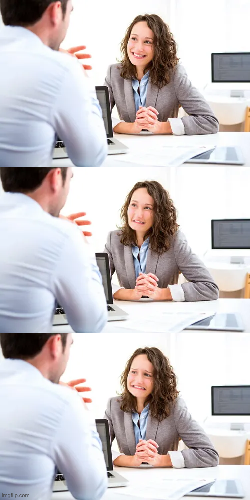 High Quality Doomed Interview Blank Meme Template