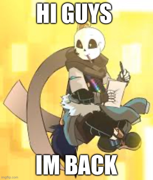 OMG WELCOME BACK BRO!!! (-sprout) | HI GUYS; IM BACK | made w/ Imgflip meme maker