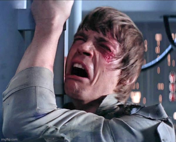 Luke NOooooo | image tagged in luke noooooo | made w/ Imgflip meme maker