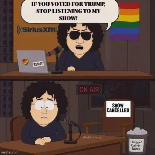 Now how did that happen? | image tagged in howard stern,cancelled | made w/ Imgflip meme maker