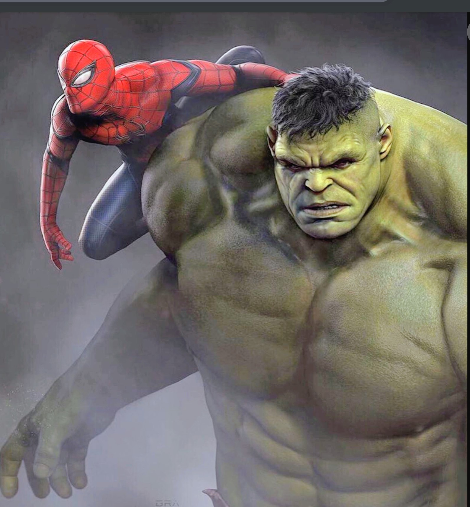Hulk call Spidey Blank Meme Template