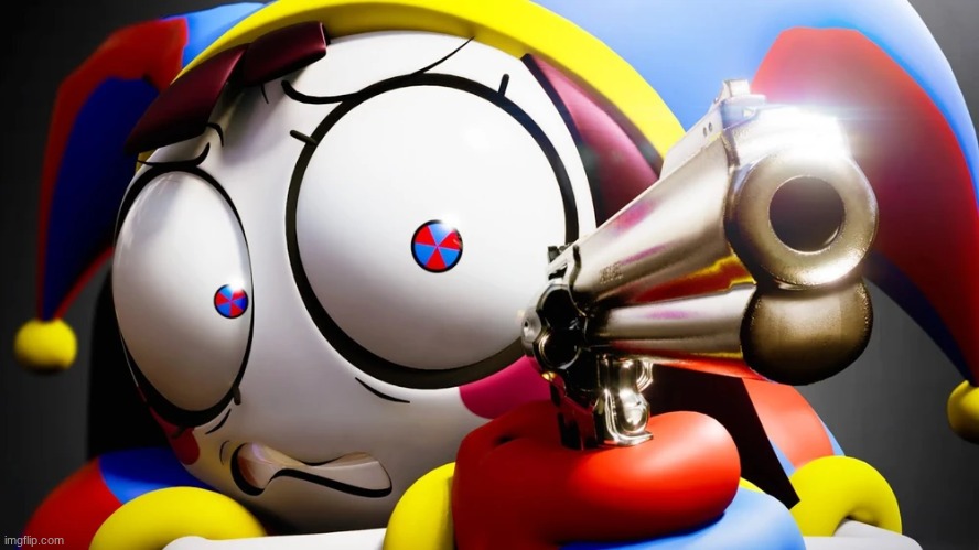 Pomni with a gun.mp3 | image tagged in pomni,tadc,the amazing digital circus | made w/ Imgflip meme maker