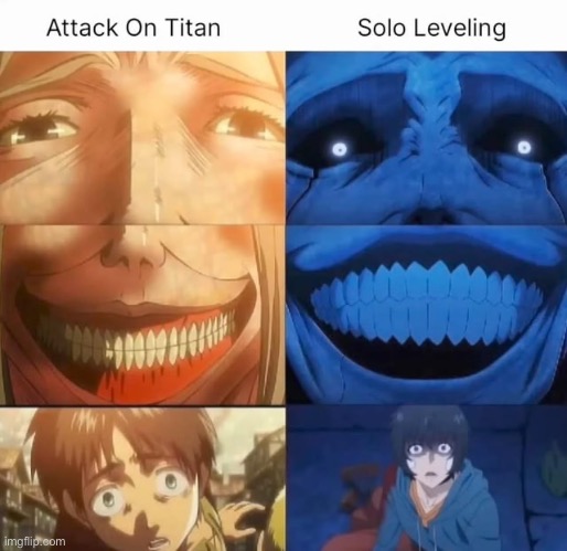 image tagged in attack on titan,solo leveling,eren,jinwoo | made w/ Imgflip meme maker