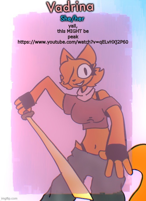 Vadrina announcement template (drawing by Doodle_boi) | yall, this MIGHT be peak
https://www.youtube.com/watch?v=qELvHXj2P60 | image tagged in vadrina announcement template drawing by doodle_boi | made w/ Imgflip meme maker