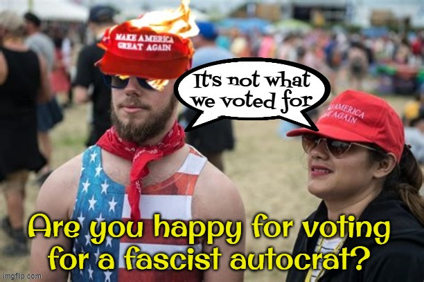 Trump's he's not what I voted for | image tagged in trump's he's not what i voted for,stupid cultists,liar liar has on fire,sucker and losers,fascist autocrat,promises broken | made w/ Imgflip meme maker