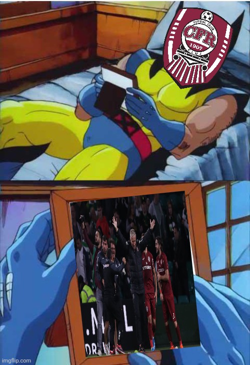 CFR Cluj remembers the day that they beat Celtic 4-3 away from home back in 2019 | image tagged in wolverine remember,cfr cluj,celtic,champions league,flashback,2019 | made w/ Imgflip meme maker