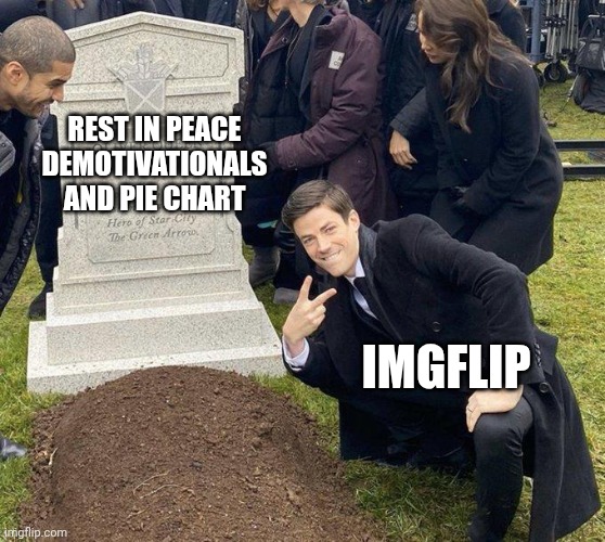 when meme templates and GIF templates | REST IN PEACE DEMOTIVATIONALS AND PIE CHART; IMGFLIP | image tagged in funeral,demotivationals,pie charts | made w/ Imgflip meme maker