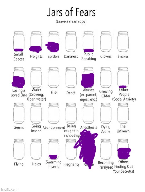 Jar of fears clear version | image tagged in jar of fears clear version | made w/ Imgflip meme maker