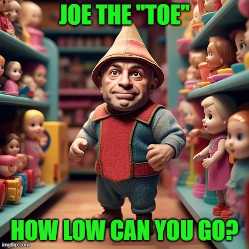 The Toe | JOE THE "TOE"; HOW LOW CAN YOU GO? | image tagged in comedy | made w/ Imgflip meme maker
