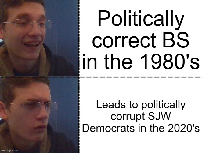Corrupt IRL Hotline Bing | Politically correct BS in the 1980's; Leads to politically corrupt SJW Democrats in the 2020's | image tagged in corrupt irl hotline bing | made w/ Imgflip meme maker
