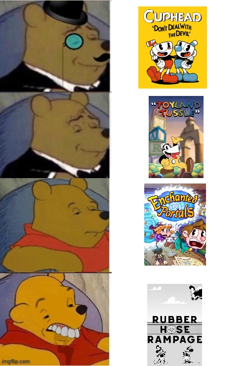 Cuphead fangames be like | image tagged in fangames | made w/ Imgflip meme maker