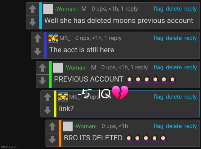 -5 IQ💔 | made w/ Imgflip meme maker