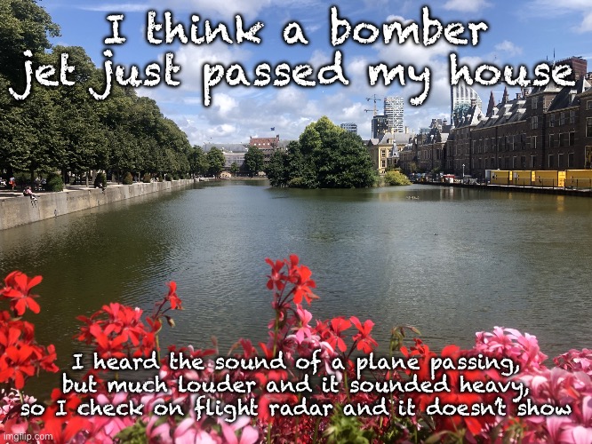 I swear to god UK please dont go attack Russia | I think a bomber jet just passed my house; I heard the sound of a plane passing, but much louder and it sounded heavy, so I check on flight radar and it doesn’t show | image tagged in roses | made w/ Imgflip meme maker