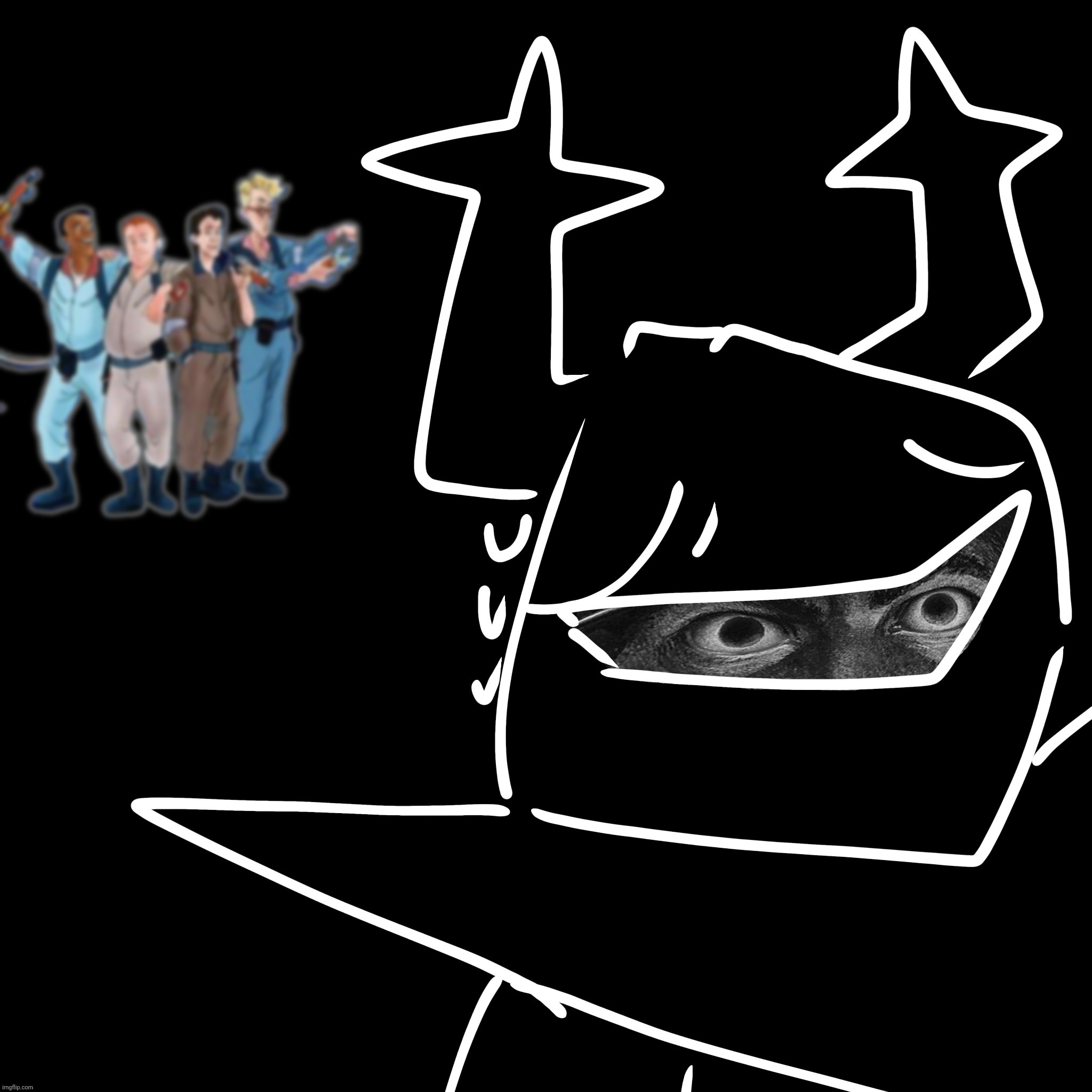 "hey, Egon! I heard that we're getting paid $10,000 to defeat this so called 'Roaring Knight' guy! Sounds friendly!" | made w/ Imgflip meme maker