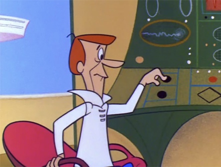 george jetson pushing his button Blank Meme Template