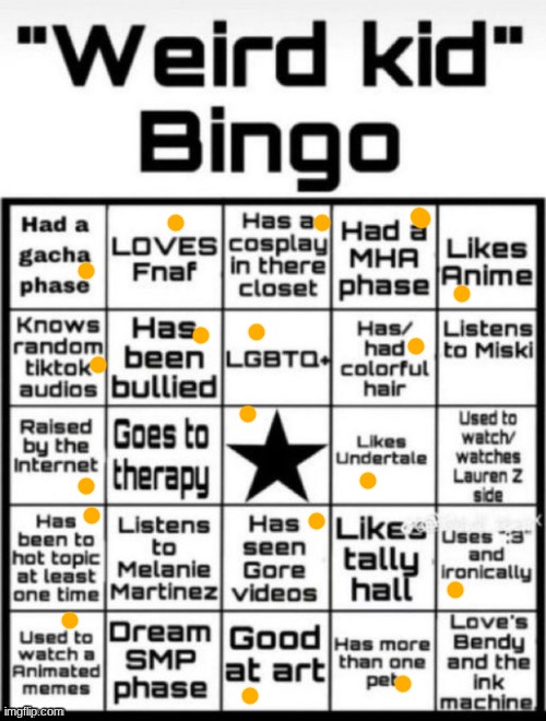 Bet yall would never see this coming- I'm still in my gacha phase lmao | image tagged in weird kid bingo | made w/ Imgflip meme maker