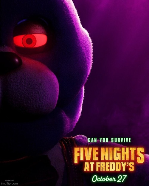 Fnaf movie poster bonnie version | image tagged in fnaf movie poster bonnie version | made w/ Imgflip meme maker