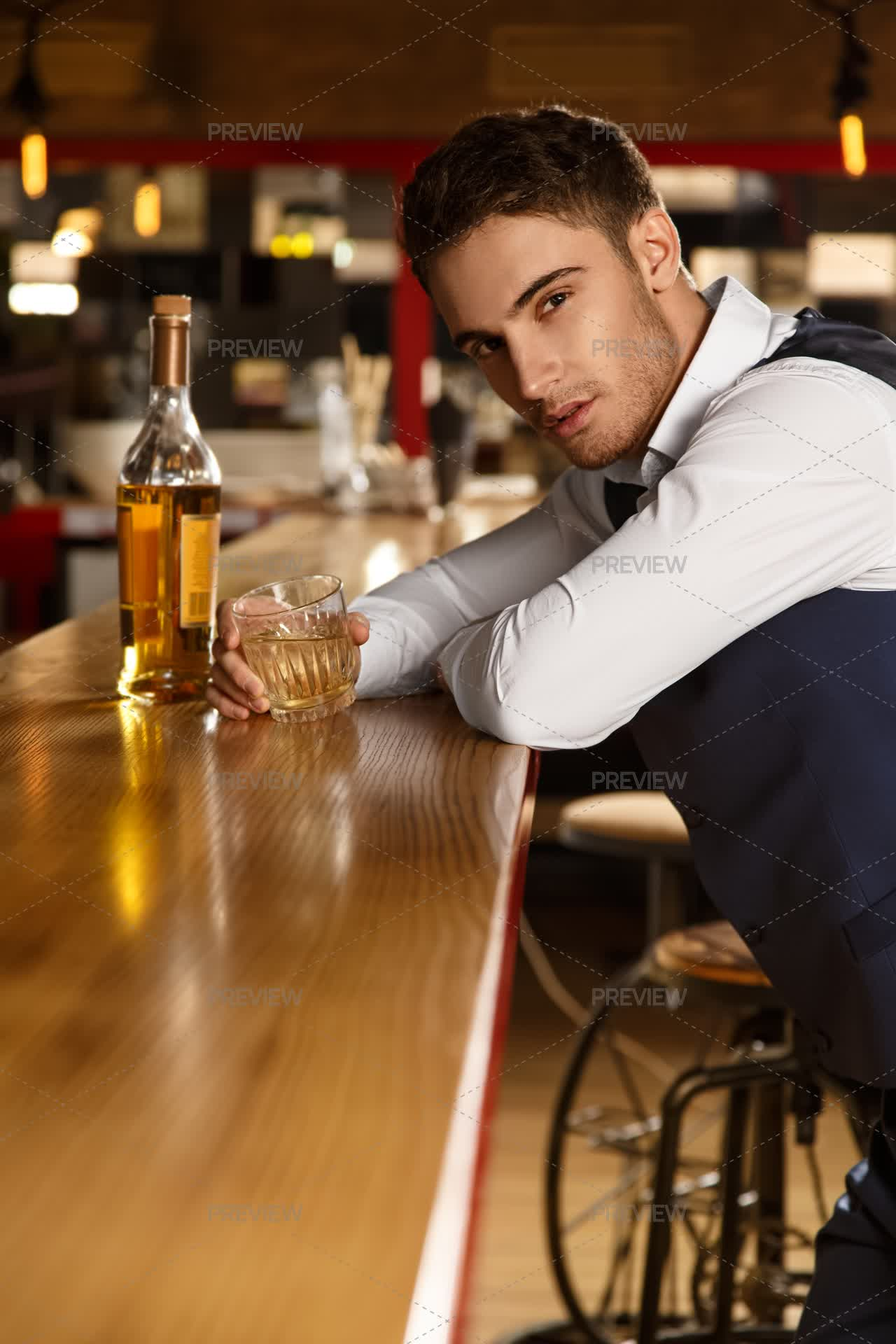 man drinking Blank Meme Template