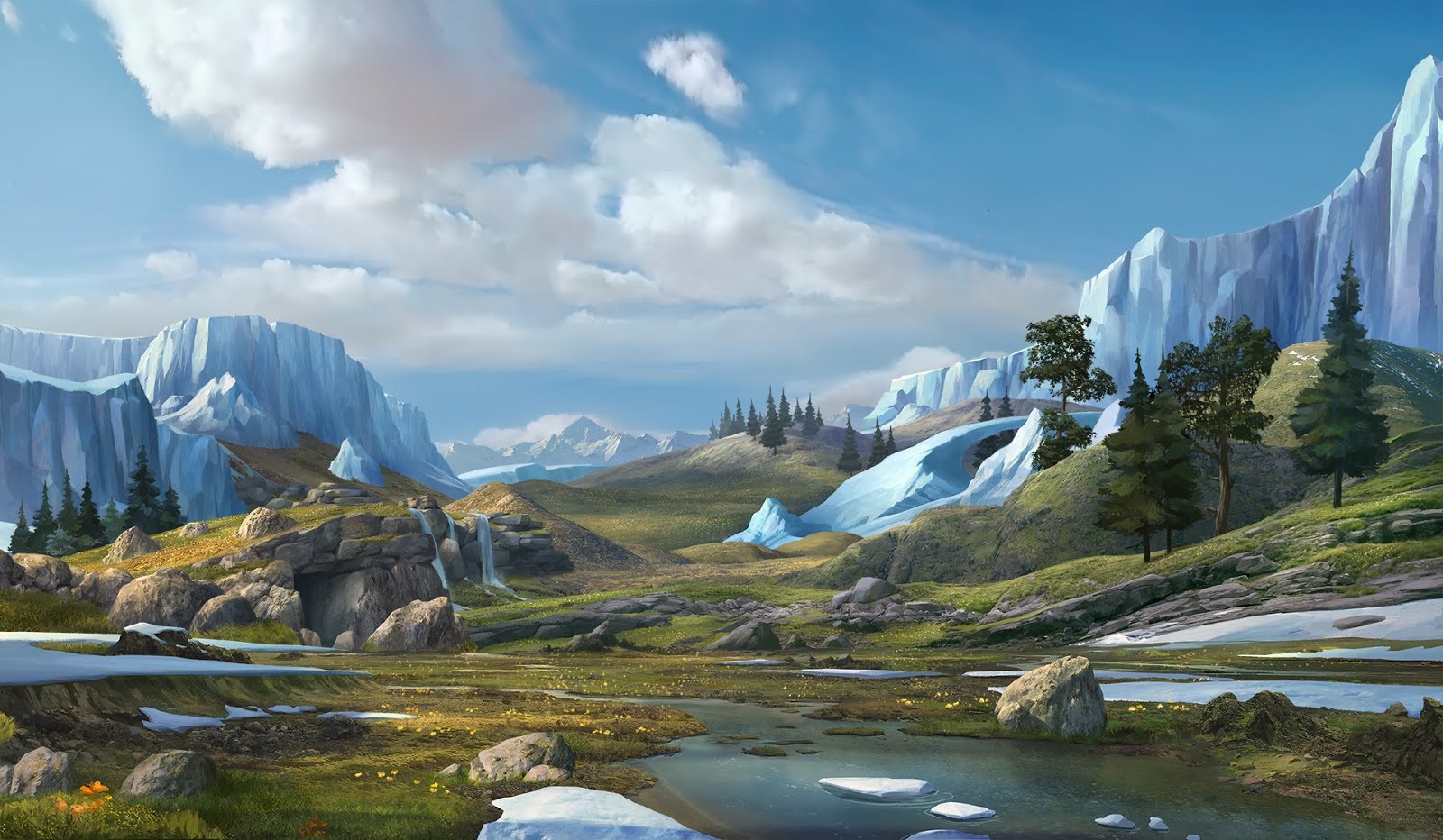 Ice Age Landscape Blank Meme Template
