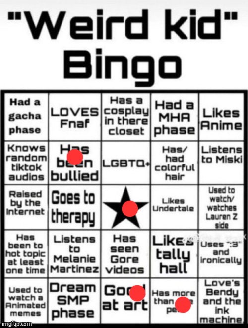 how does being able to draw and having more than one pet make me weird??? 4/10 | image tagged in weird kid bingo | made w/ Imgflip meme maker