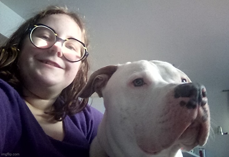 Selfie of me and my beautiful boy! (His names jupiter and he's a fucking PAIN) | made w/ Imgflip meme maker