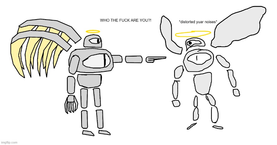 the chad Yuras Current Design vs the Virgin Oldest Ever Yuras Design | made w/ Imgflip meme maker