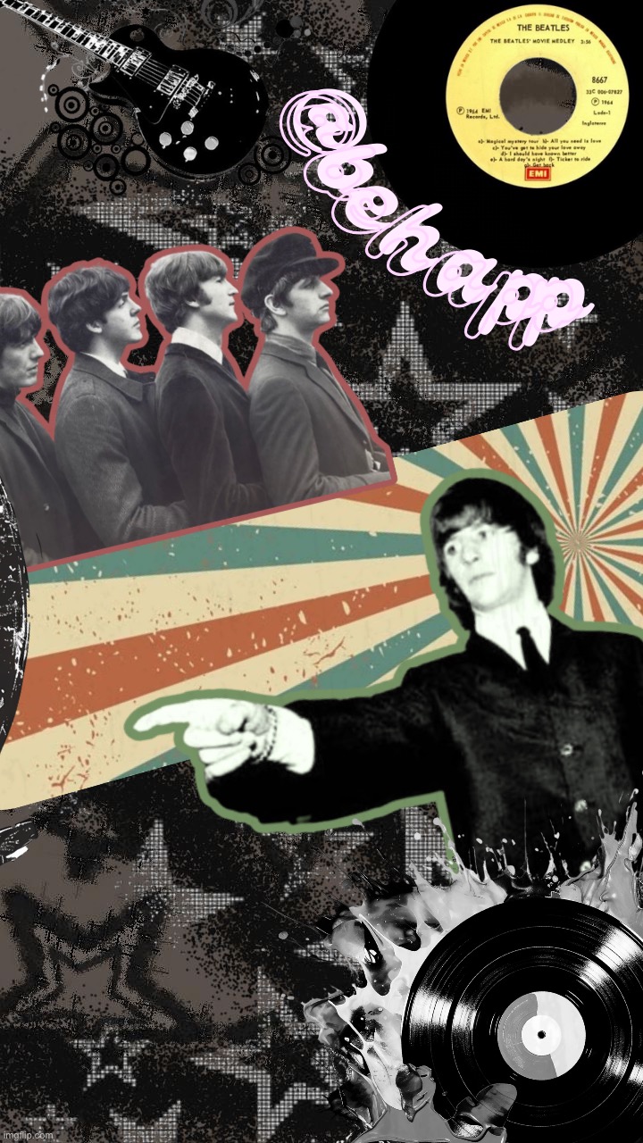 High Quality Behapp Beatles temp Blank Meme Template