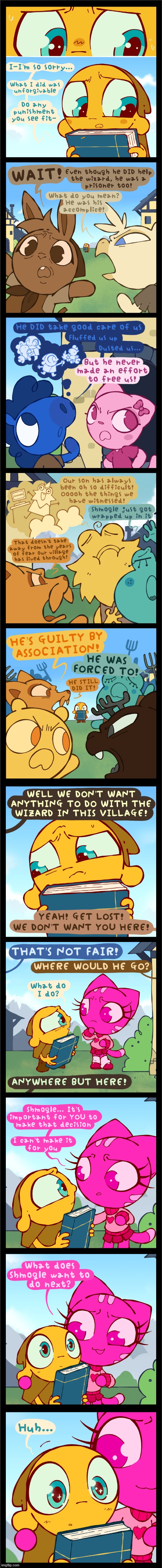 image tagged in villagers,frog,wizard,argument,henchman,cat | made w/ Imgflip meme maker