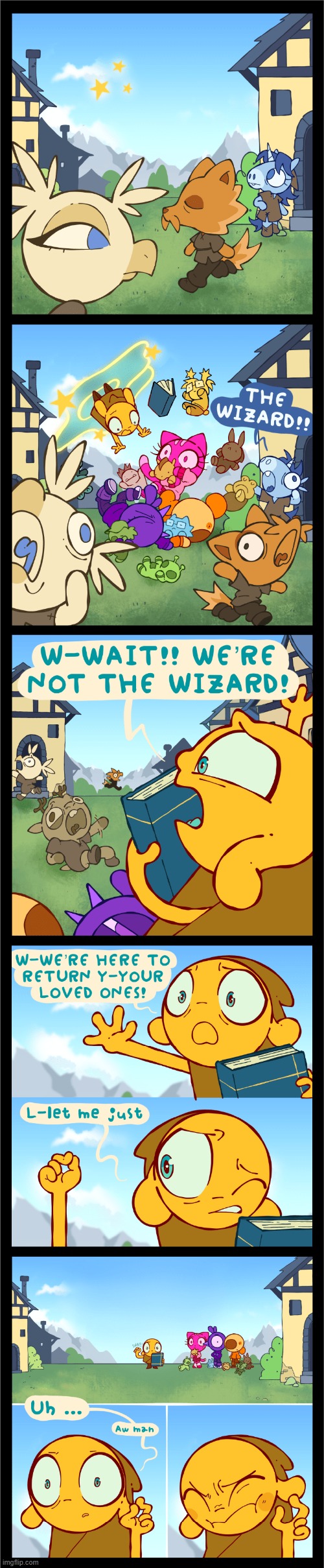 image tagged in henchman,portal,village,villagers,plushies,snap | made w/ Imgflip meme maker