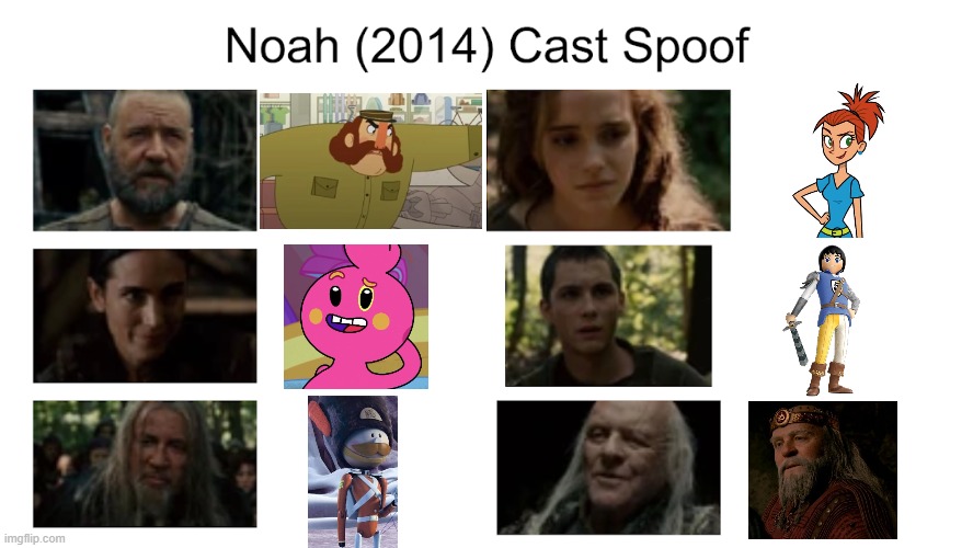 Credit to Waldness Topic International for this used | image tagged in meme,memes,spoof cast,noah,characters,roles | made w/ Imgflip meme maker