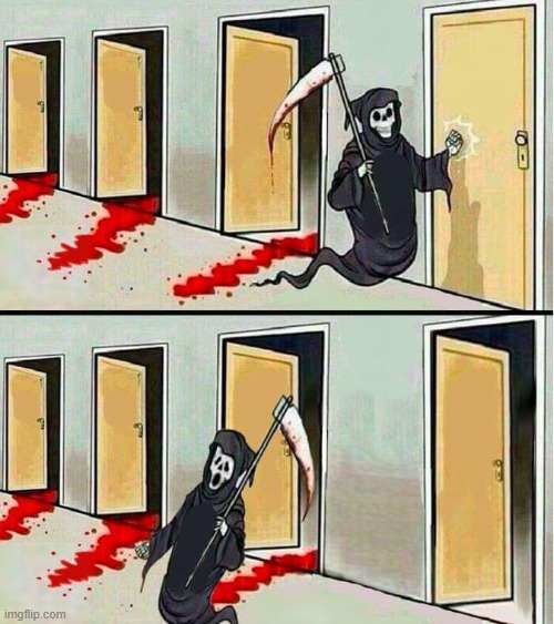 Ohoh | image tagged in grim reaper running away | made w/ Imgflip meme maker