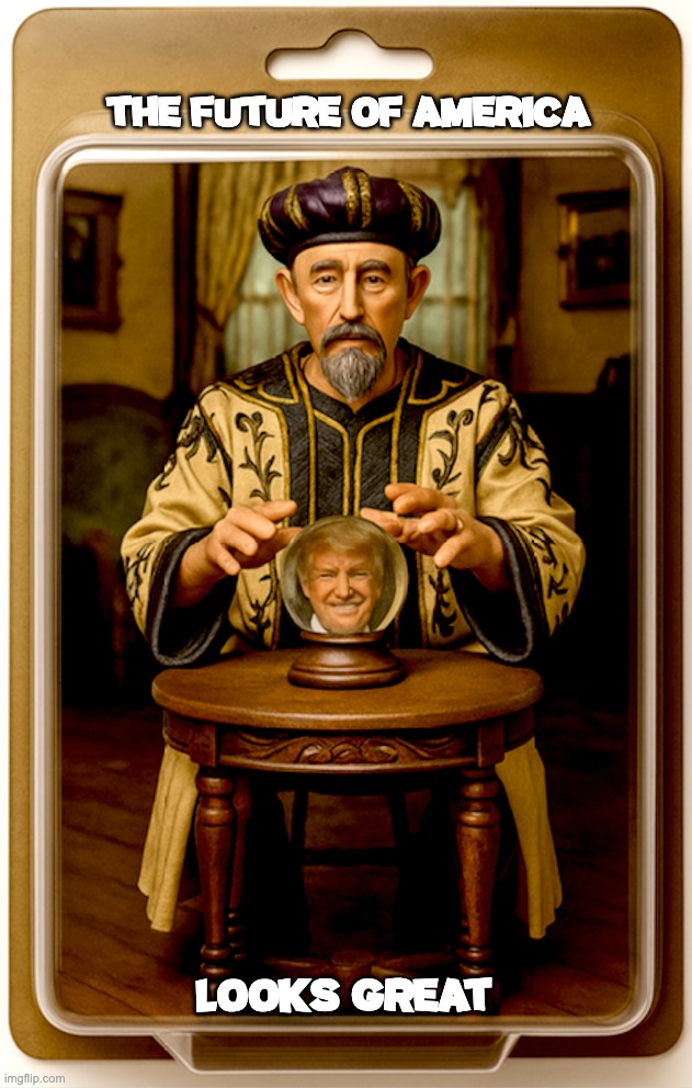 As Democrats Self-Implode | THE FUTURE OF AMERICA; LOOKS GREAT | image tagged in maga,fortune teller | made w/ Imgflip meme maker