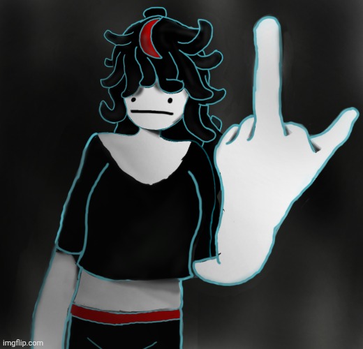 Claire  with a comically large hand | made w/ Imgflip meme maker