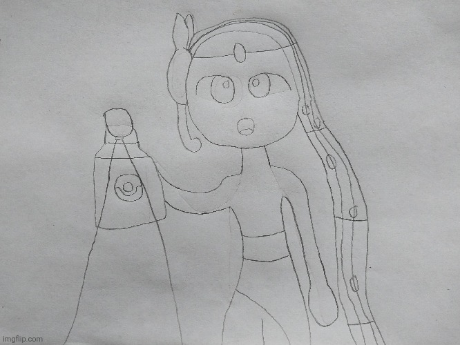 Melody spraying a repel.mp3 | image tagged in melody,drawing | made w/ Imgflip meme maker