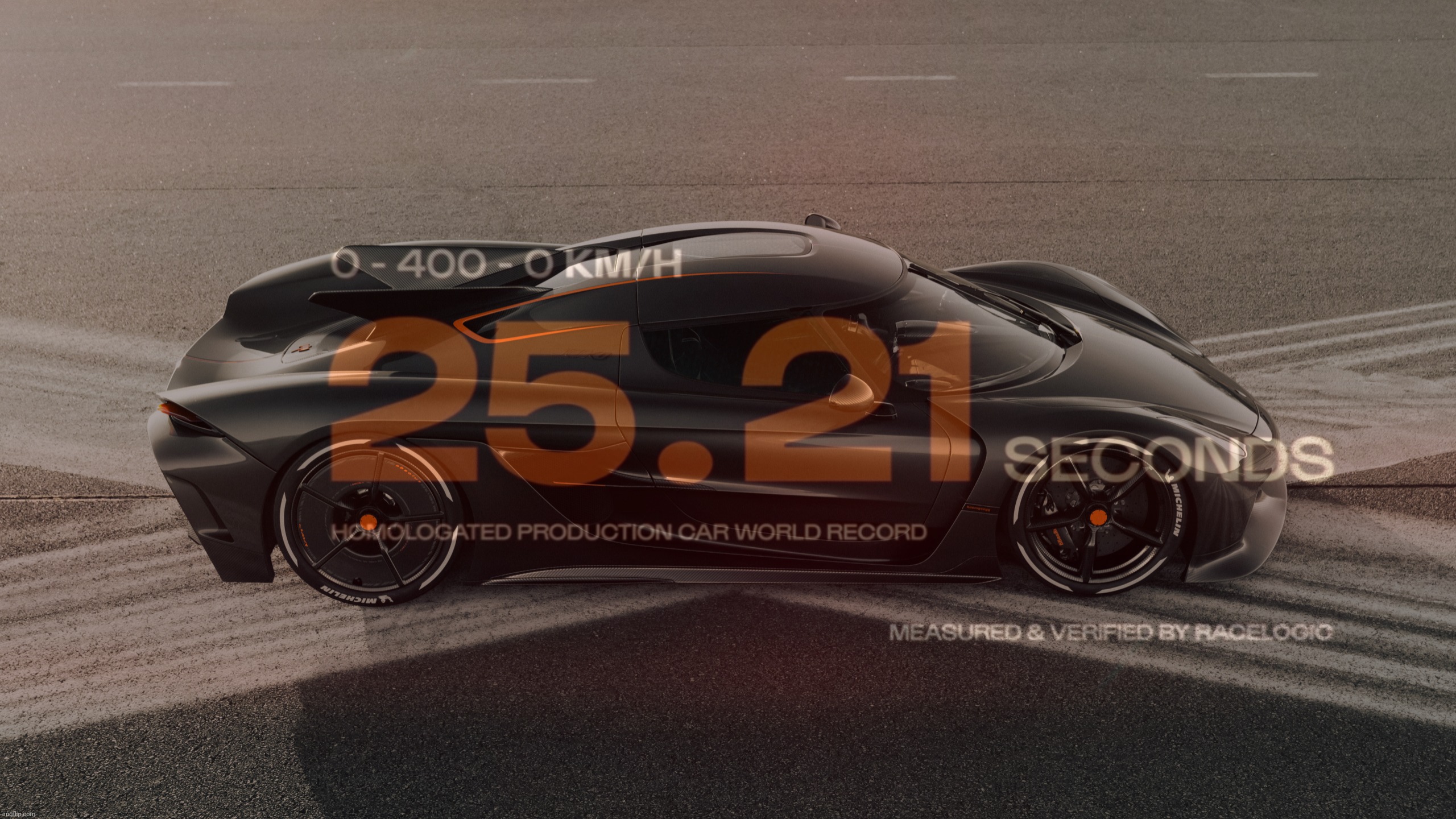 0-400-0 25.21 Seconds Koenigsegg Jesko Absolut | image tagged in new record,koenigsegg | made w/ Imgflip meme maker
