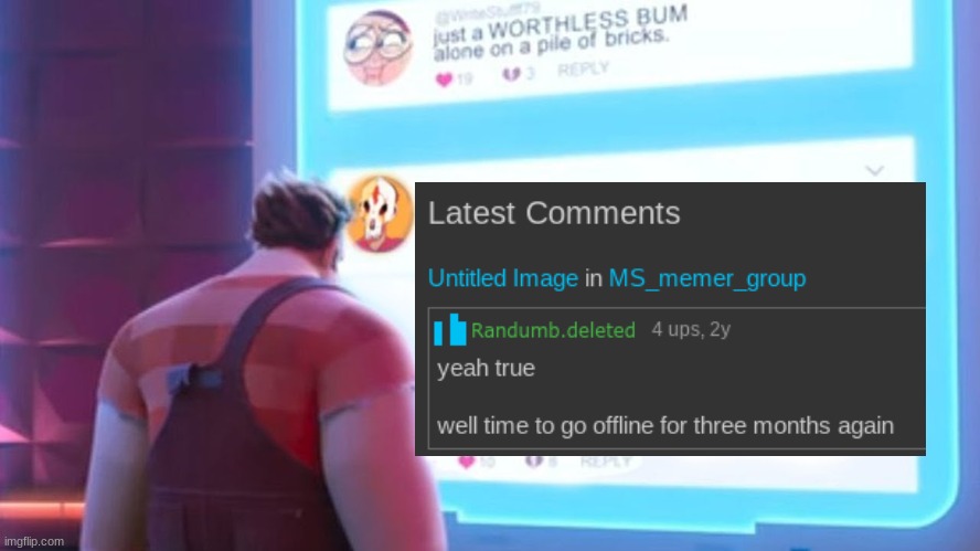 come back | image tagged in wreck-it ralph comment template | made w/ Imgflip meme maker