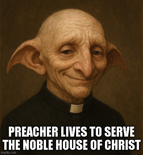 Kreacher as Preacher | PREACHER LIVES TO SERVE THE NOBLE HOUSE OF CHRIST | made w/ Imgflip meme maker