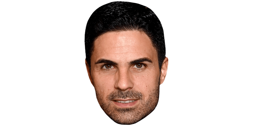 Mikel Arteta face cut out Blank Meme Template